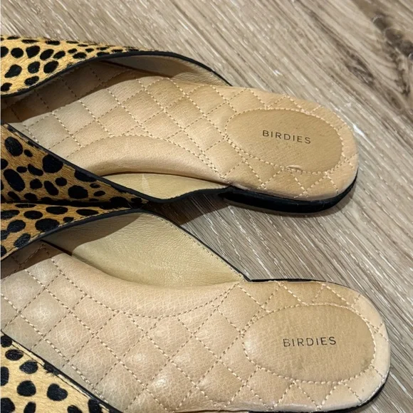 Birdies Tan and Black Mules with Leopard Print - Picture 6 of 6